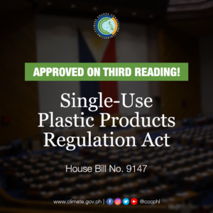 House Bill 9147 or the “Single-use Plastic Products Regulation Act.”